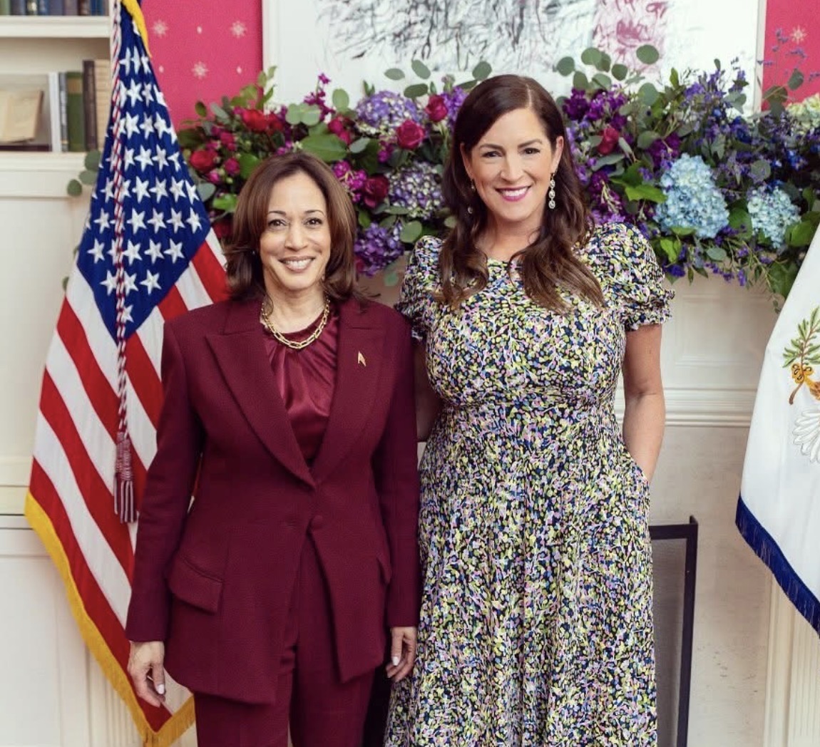 Sarah with Kamala Harris
